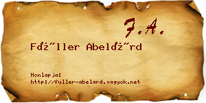 Füller Abelárd névjegykártya